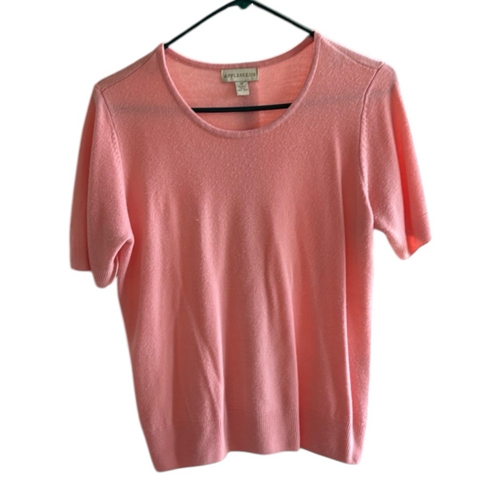 Appleseed's Sweater Tee Short Sleeves M
